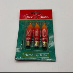 NEW Vintage Trim-A-Trim Flame Tip C-7 Bulbs